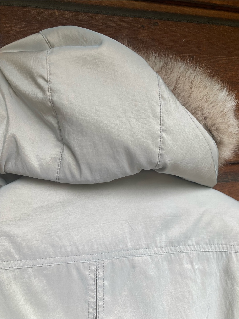 90s Coat Fur-Trimmed Hood - Picture 4 of 9
